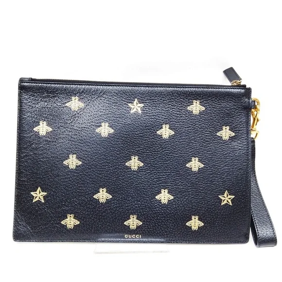 Auth Gucci Bee ๐ Clutch/ Wristlet - Picture 1 of 8